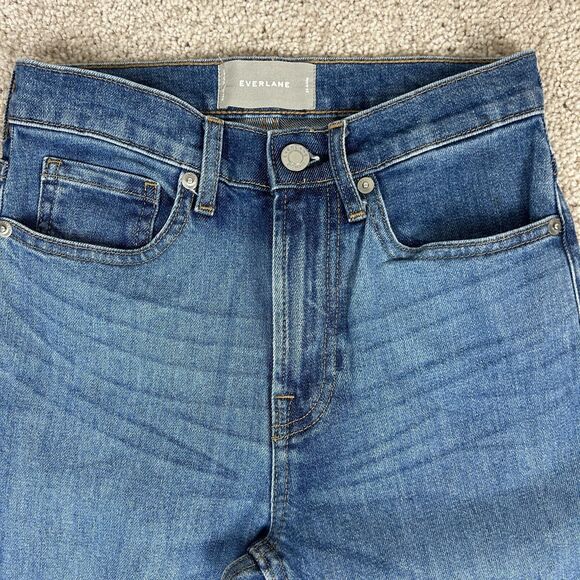 Everlane High Rise Ankle Jeans Womens Size 24" Medium Wash Stretch Skinny Ladies - Picture 4 of 9